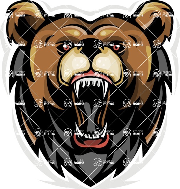 Vector Mascot Collection - Bear Mascot Clipart Design